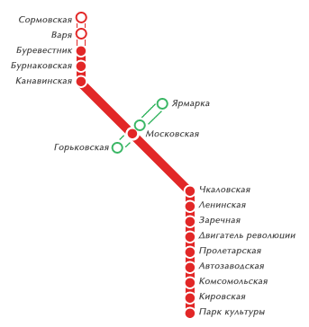 Схема метро нижний новгород на карте города с улицами и домами подробно